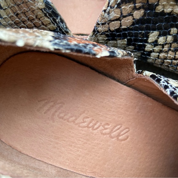 Madewell Gloria Snakeskin Print Pattern Ankle Booties Size 7 - Picture 10 of 14